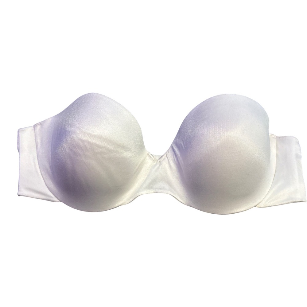 Maidenform Custom Lift 09417 White Strapless Underwire Full Figure Bra 38B